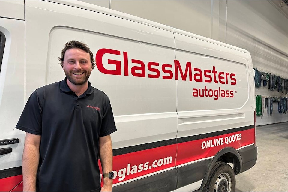 Bryce Shegelski has returned home and opened GlassMasters Autoglass at #150-220 Beaver Lake Court. (Jordy Cunningham/Capital News) 