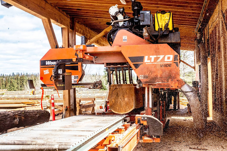 Toosey Old School Wood Products L.P. operates in Riske Creek at the former elementary school site, purchased by Tl’esqox First Nation in 2014. (Toosey Old School Wood Products photo) 