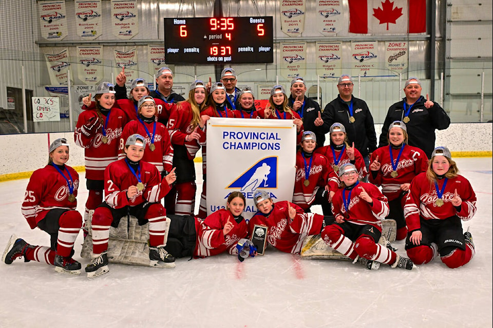 The 3C’s Coyotes are the U13 girls’ provincial champions! (Rod Ince/Fast Photo Photography) 