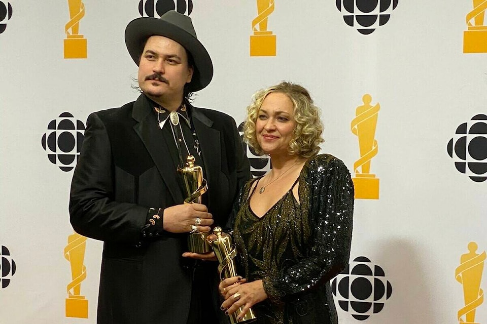 Cowichan Valley swing blues duo Blue Moon Marquee (A.W. Cardinal and Jasmine Colette) are over the moon with their first ever Juno win for Blues Album of the Year. (Courtesy of Blue Moon Marquee) 