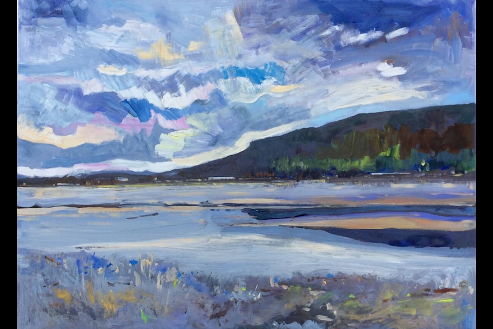 Cow Bay Reflections by Catherine Fraser. Fraser’s work will be featured in a window at Imagine That! gallery in Duncan through April 26, 2024. (Catherine Fraser artwork) 