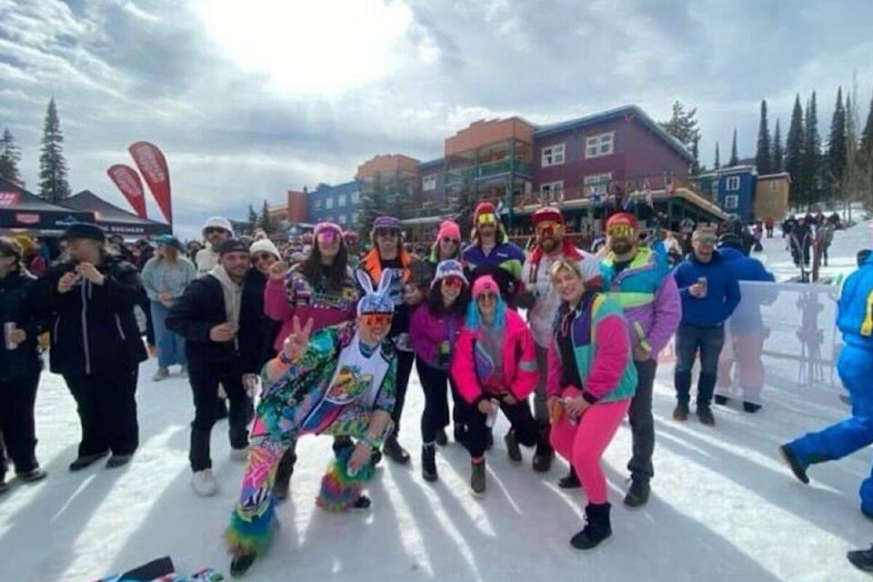 Retro Day at SilverStar Mountain on Saturday, March 30 was a hit, as music and dancing graced the outdoor stage in the afternoon. (Jen Zielinski Photo) 