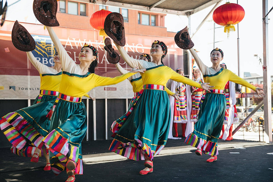 Dancers perform at Awakening Chinatown 2023. (Michelle Proctor) 