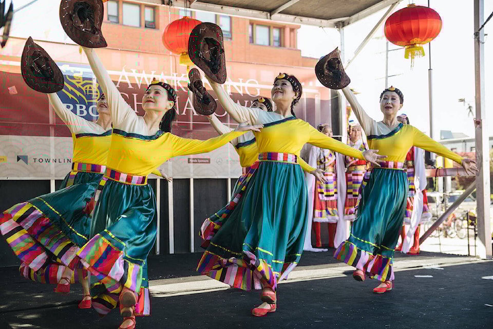 Dancers perform at Awakening Chinatown 2023. (Michelle Proctor) 