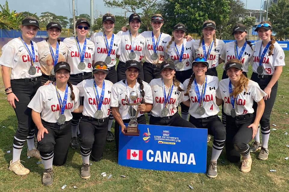 Team Canada faced Puerto Rico in the finals of the U18 Women’s Pan American Championship, earning a silver medal after a 2-1 loss. (Softball Canada/Special to The News) 