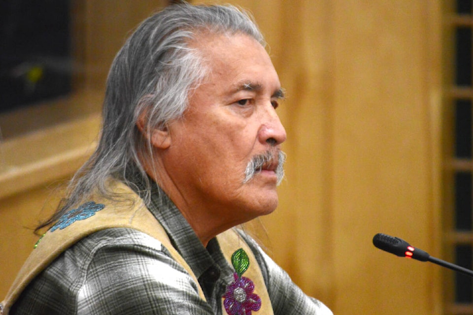 Nadleh Whut’en chief Chun’ih (Martin Louie) called on Quesnel mayor Ron Paull to resign over Paull’s distribution attempts of a book that downplayed residential school atrocities. (Frank Peebles photo - Quesnel Cariboo Observer) 