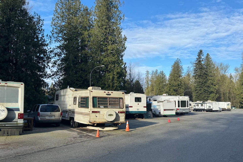 Bradner Road rest stop in Abbotsford on April 5. (Ryleigh Mulvihill/Abbotsford News) 