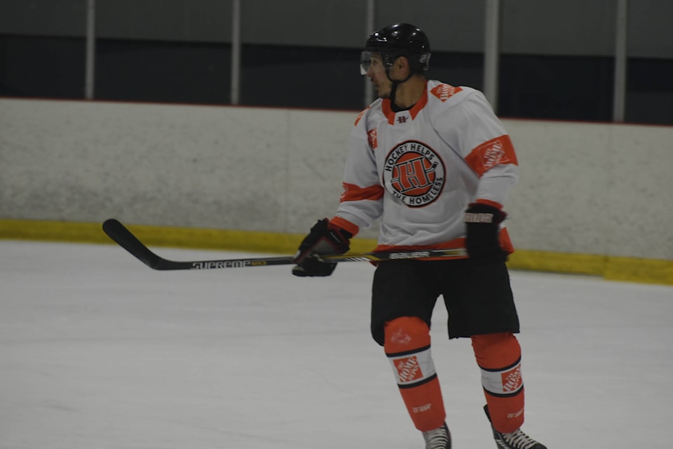 Retired NHLer Jordin Tootoo played in the Hockey Helps the Homeless hockey tournament at MNP Place in Kelowna on Friday, Apr. 5. (Jordy Cunningham/Capital News) 