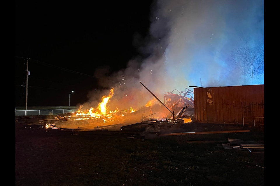 A fire took place early Tuesday morning (April 9) at Othello Road. (Deputy Fire Chief Joshua Westcott) 
