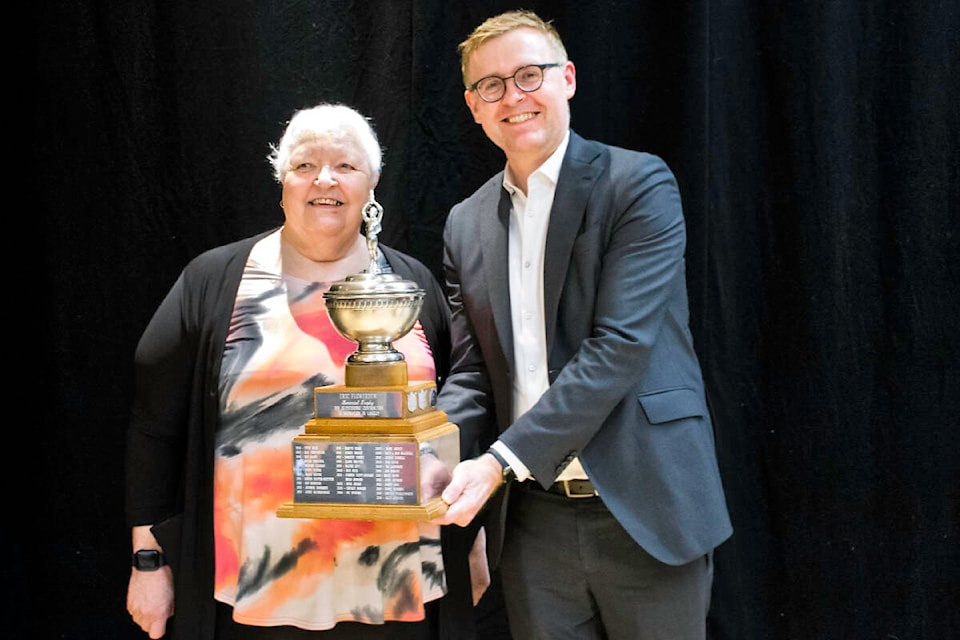 Sharon Wood, longtime Langley hospice volunteer, was awarded the Eric Flowerdew Volunteer Award last year. (Langley Township/Special to Langley Advance Times) 