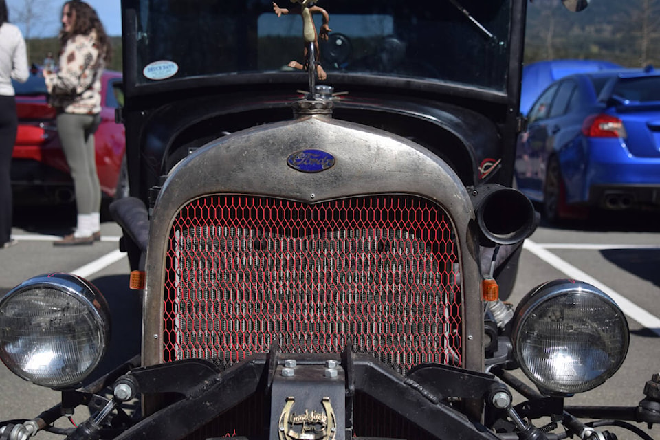 One of the classic cars is on display at Motorsport Circuit in Duncan as a part of the ninth annual Sarah Beckett Memorial Cruise. (Thomas Eley/ News Staff) 