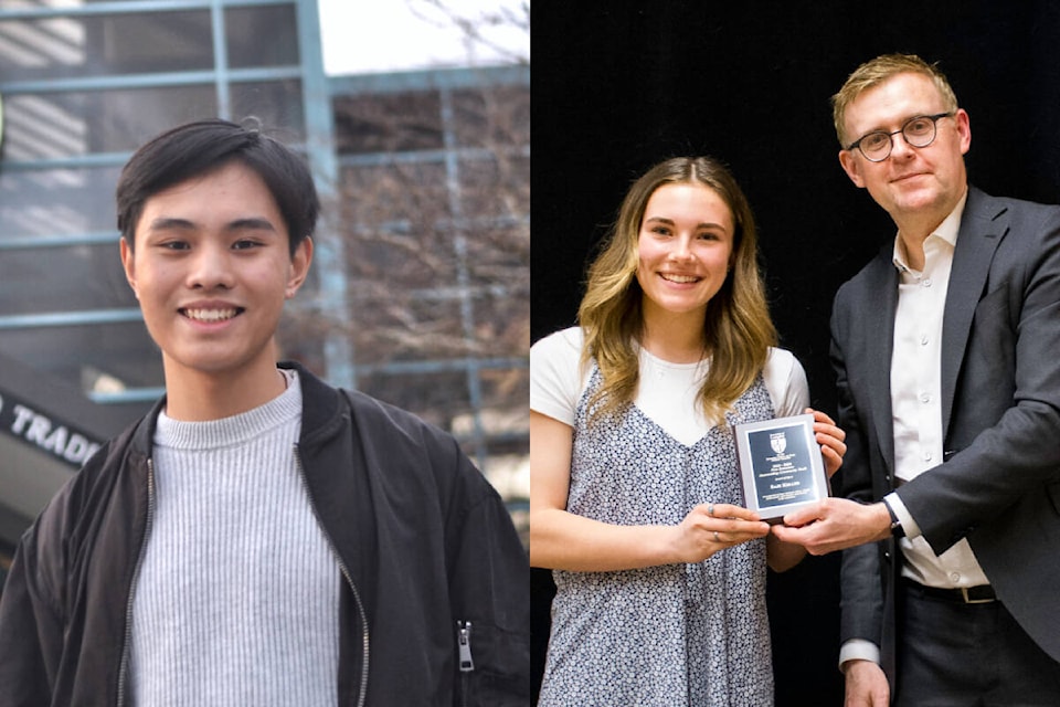 Parker Zhang (left) and Saje Keller (right) were two of the nominees for the Pete Swensson Outstanding Community Youth Award at the Township of Langley’s annual volunteer appreciation night. (Langley Advance Times files/Langley Township) 