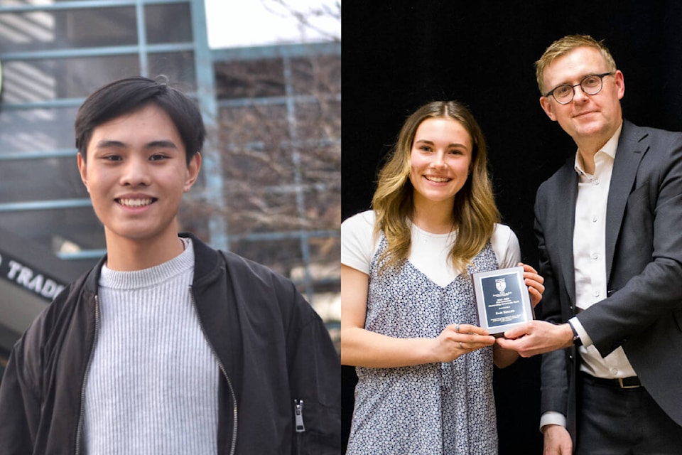 Parker Zhang (left) and Saje Keller (right) were two of the nominees for the Pete Swensson Outstanding Community Youth Award at the Township of 91ԭ’s annual volunteer appreciation night. (91ԭ Advance Times files/91ԭ Township) 