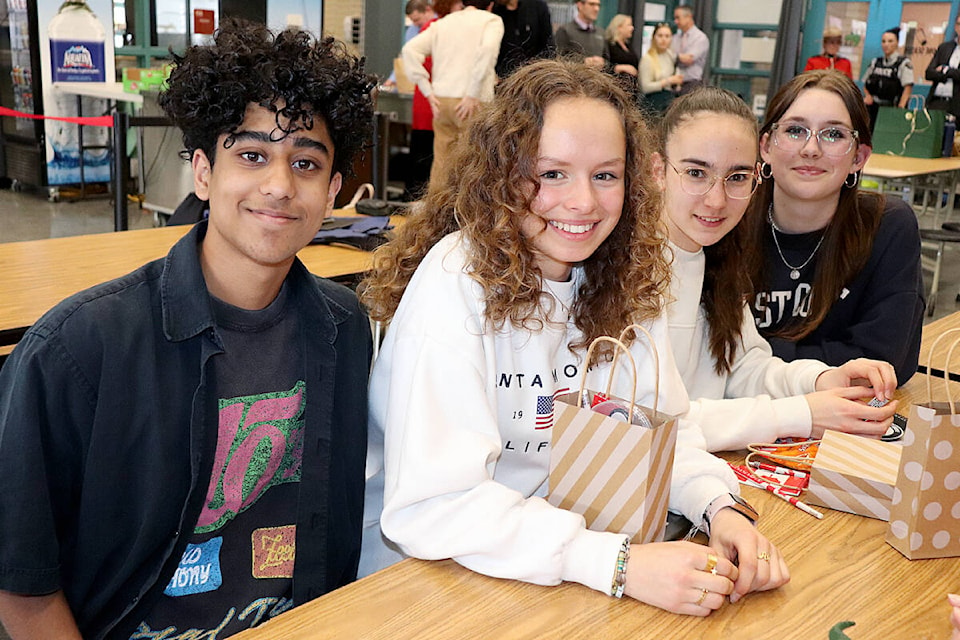 A long-standing French exchange program has returned to Walnut Grove Secondary after being on hold for a few years. During spring break, some WGSS students experienced life in France. Now, their French “twins” are here for a month. The school held a welcome tea to mark the occasion Tuesday. (Langley School District/Special to Langley Advance Times) 
