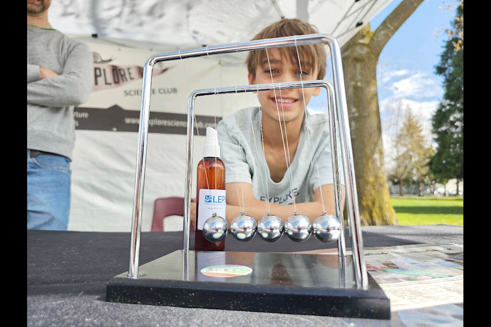 Explore Science Club was one of several participants at the Earth Day event in Langley City’s Douglas Park on Saturday, April 20, the weekend before the day itself was celebrated on Monday. (Dan Ferguson/Langley Advance Times) 