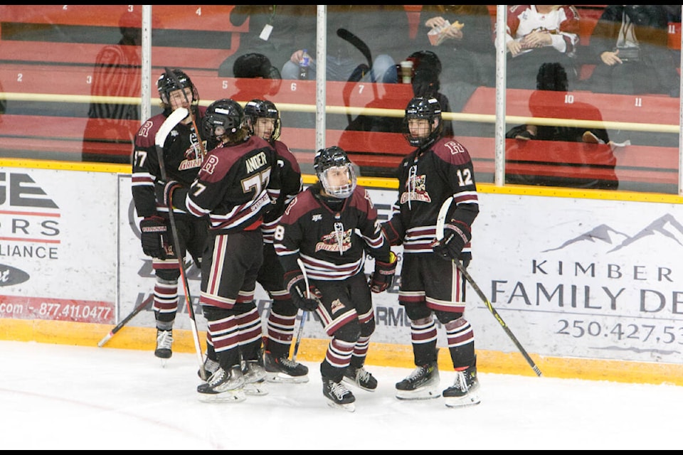 Game one of the 2024 Mowat Cup, featuring the Revelstoke Grizzlies and the Saanich Predators. Paul Rodgers photo. 