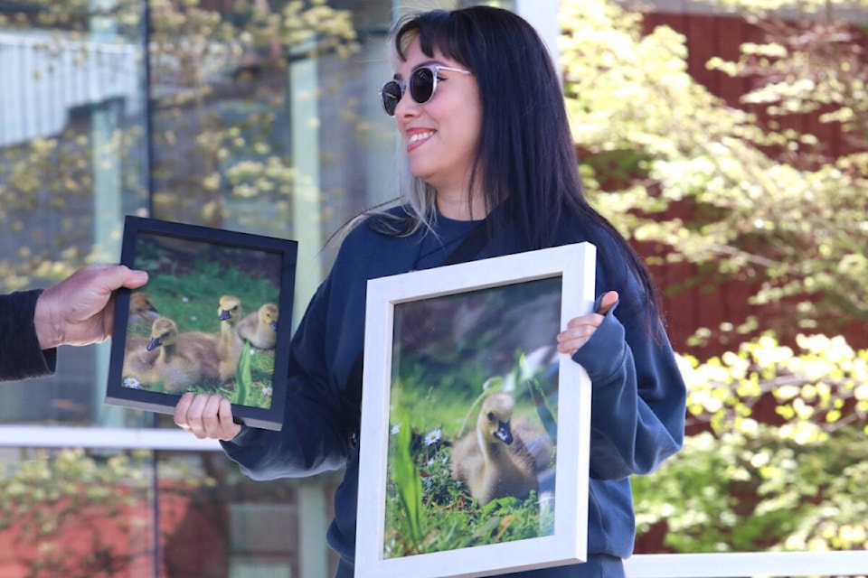 Mayra Ramirez won first and second place in the 2024 photography contest at the Earth Day celebration in Maple Ridge. (Brandon Tucker/The News) 