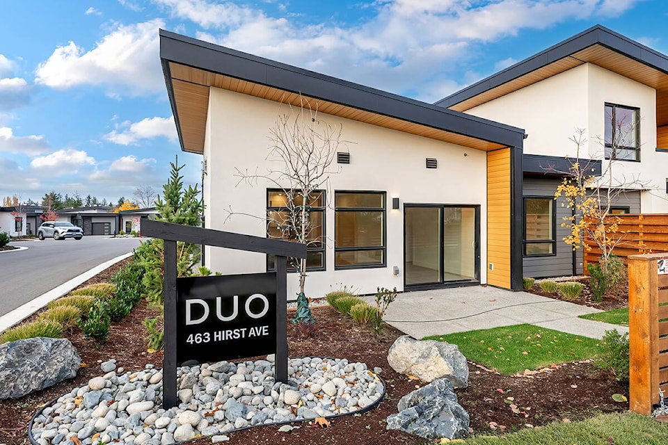 Duo Townhomes in Parksville won in the Multi Family Townhome category at the 17th Annual Vancouver Island Commercial Building Awards. (Contributed photo) 