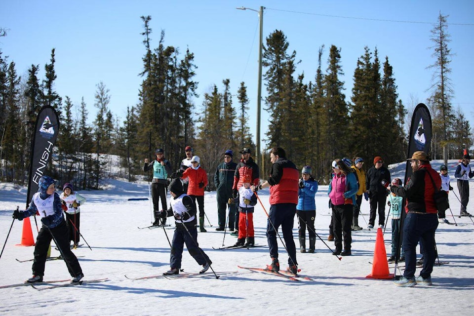 More than 50 skiers were out at the Yellowknife Ski Clb on April 20 for the Nordic Cross, the final official event of the season. Kaicheng Xin/NNSL photo 