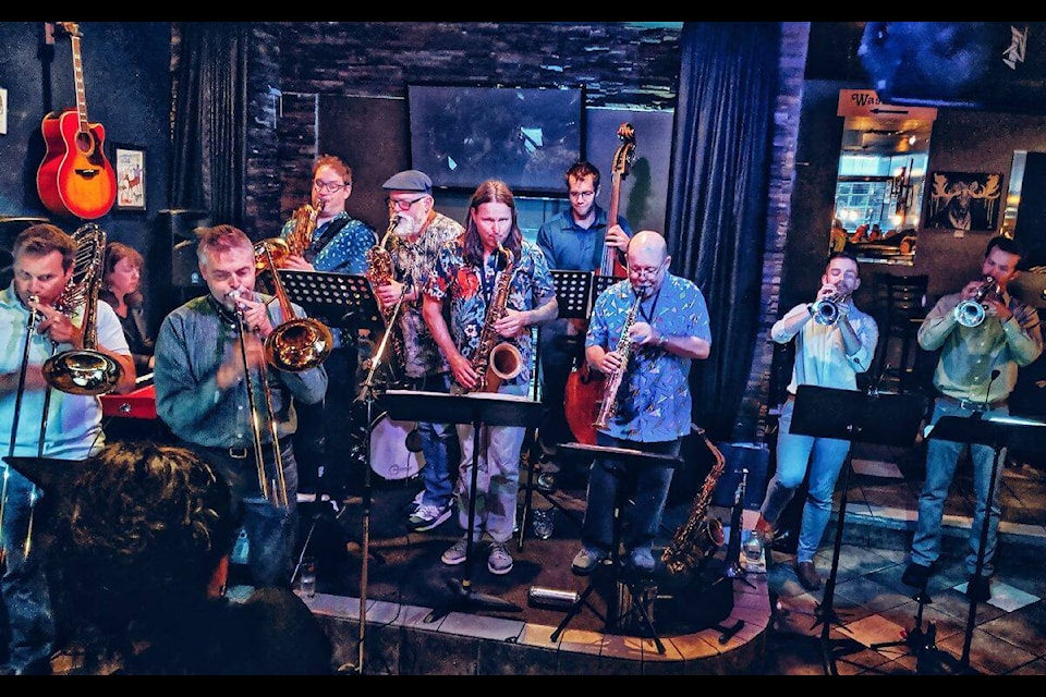 The 10-piece band Decadence are one of the many acts who will be getting jazzy on Sundays at Crofton’s Osborne Bay Pun in the months ahead. Decadence will take the Osborne Bay Pub stage on April 28, at 2 p.m. Tickets are $25 at the door. (Courtesy of Osborne Bay Pub) 