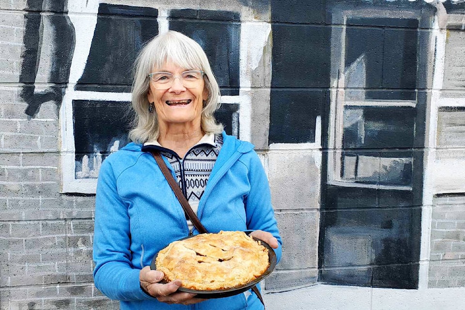 Robin Dawes of Williams Lake is the first recipient of a community recognition award from the Apple Pie Society. (Monica Lamb-Yorski photo - Williams Lake Tribune) 