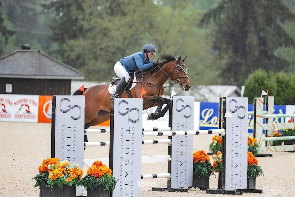 Aldergrove’s Kassidy Keith and Havana are two for two at tbird, winning the Grand Prix for the second week in a row on Saturday, April 27. (tbird/Kady Dane Photography/Special to 91ԭ Advance Times) 