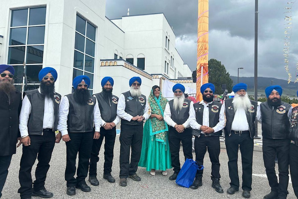 Kelowna Councillor Mohini Singh with the Legendary Sikh Riders at the 2024 Vaisakhi Parade in Kelowna. (contributed by Mohini Singh) 