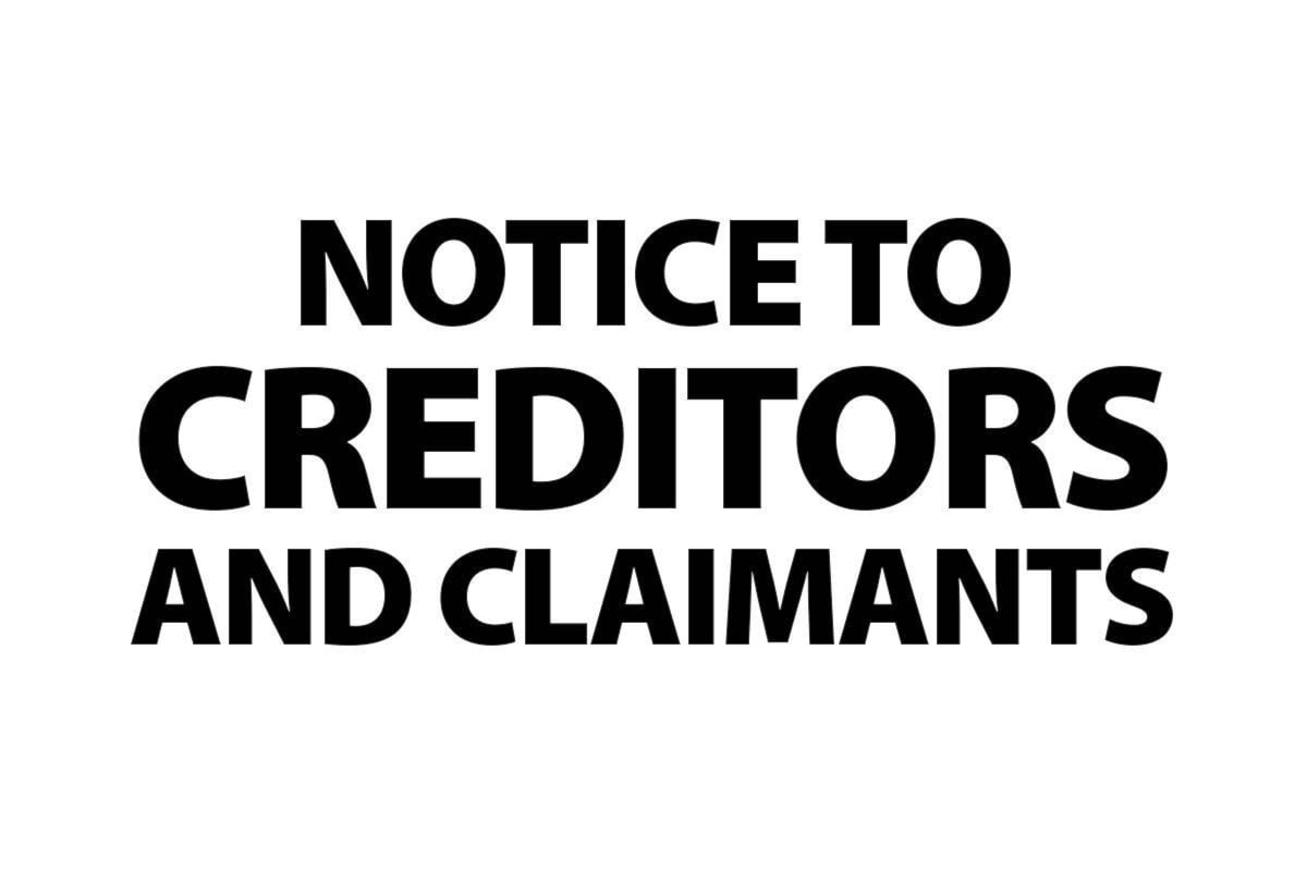 Notice to Creditors and Others Estate of the Deceased Patrica Margaret