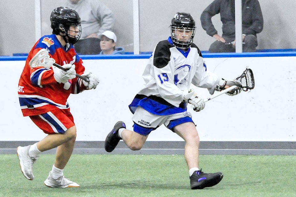 BC Junior Tier 1 91ԭ Thunder kicked off their new season with a 10-8 victory over the New Westminster Salmonbellies on Tuesday,April 30 at 91ԭ Events Centre. (Gary Ahuja, 91ԭ Events Centre/Special to 91ԭ Advance Times) 