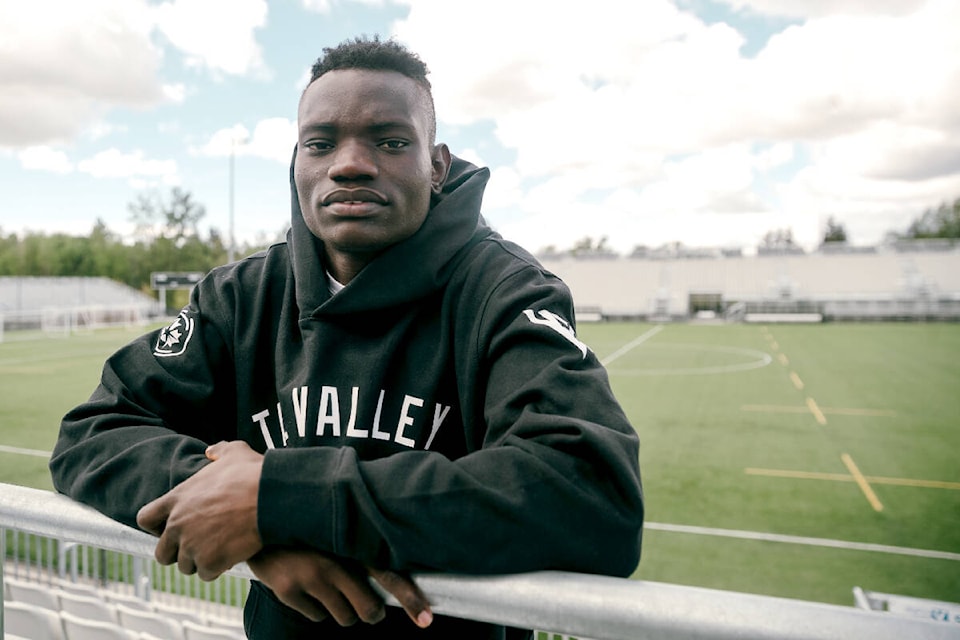 Allan Enyou was signed to the Vancouver Football Club. Announcement was made Tuesday, May 7, just ahead of the team’s Mother’s Day game on May 12 at Willoughby Stadium in Langley. (Beau Chevalier,Vancouver FC/Special to Langley Advance Times) 