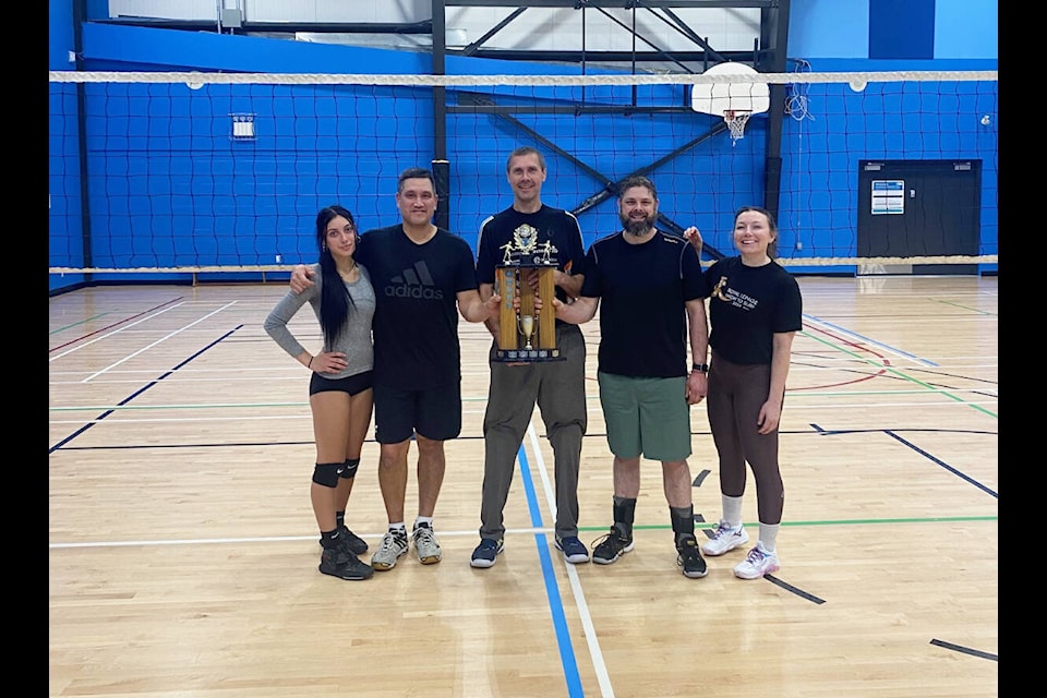 The Swat Team won Division A in the Campbell River Co-ed Volleyball League’s 2023-24 season. Photo submitted by Campbell River Volleyball. 