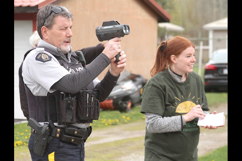 To make things more interesting, Midway RCMP constable Eric Coyne brought out a radar gun to record racer’s time, which he said most were averaging 28 to 30 km/h. 