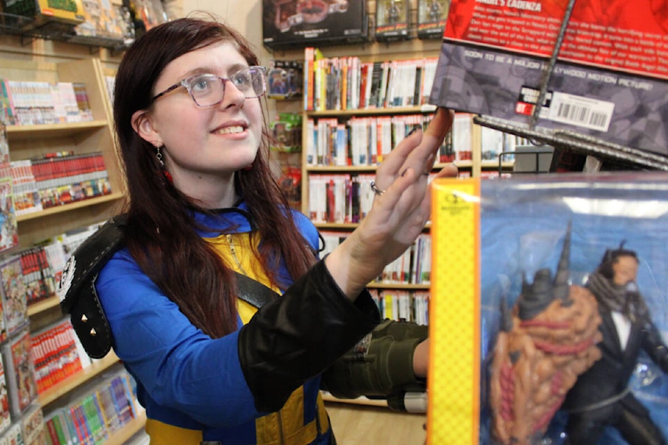 Elodie Kingsnorth suited up as Lucy MacLean from the Fallout TV series for Curious Comicon on May 4. (Karl Yu/News Bulletin) 
