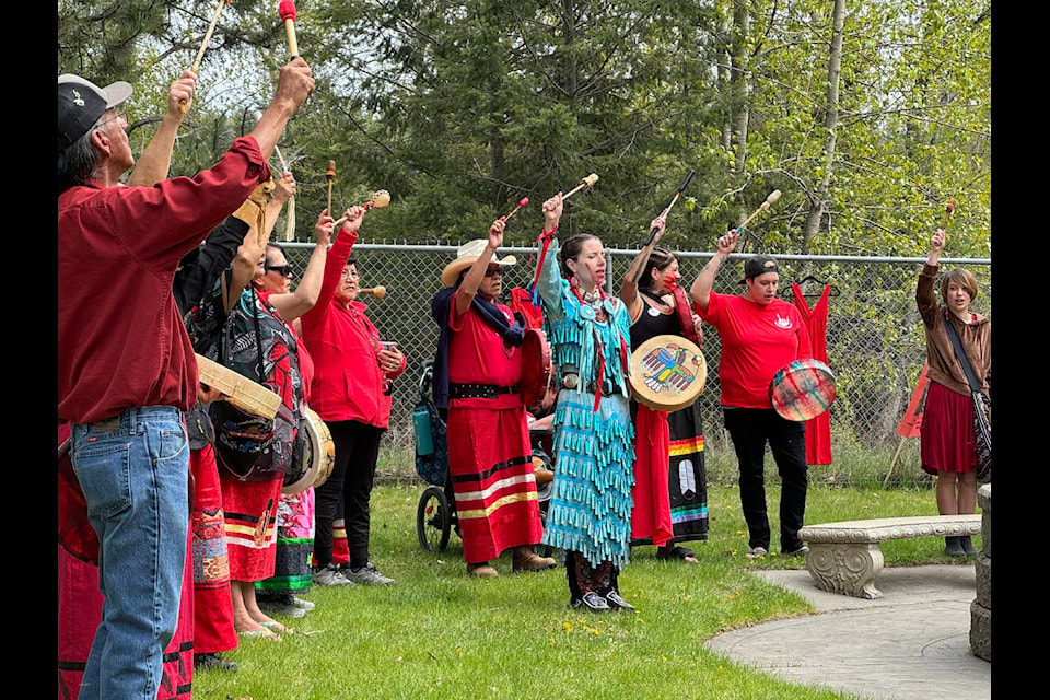 The National Day of Awareness for Missing and Murdered Indigenous Women and Girls was marked with prayer and song in Quesnel. (Tracey Roberts photos - Quesnel Observer) 