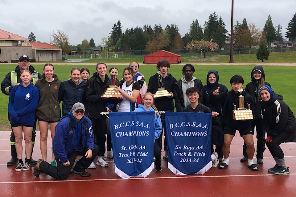 Abbotsford Christian School at the British Columbia Christian Secondary Schools Athletic Association track and field championships. (Submitted photo) 