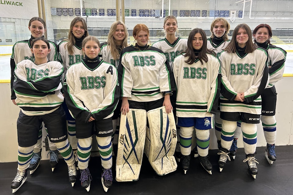 The Robert Bateman Timberwolves iced an all-girls hockey team for the first time ever on Thursday (May 2). (Submitted) 
