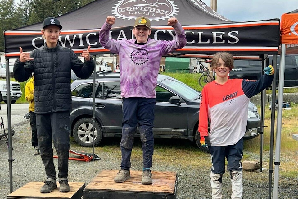 Riding with Team Cowichan Cycles, Kyson Stevenson won the U19 division of the Mount Prevost Enduro on May 5. (Courtesy of Cowichan Cycles) 