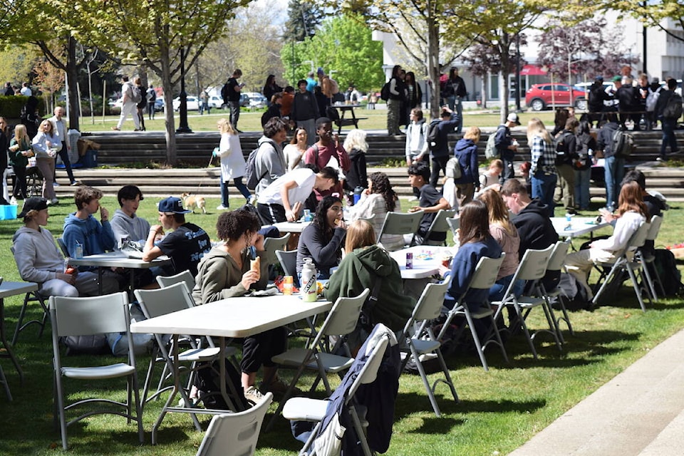 Kelowna high school students toured Okanagan College in Kelowna for Experience OC on May 2, 2024. (Brittany Webster/Capital News) 