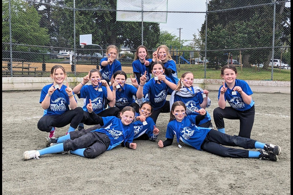 Blueberry Muffins won first-place gold at the South Surrey White Rock Minor Softball Association’s May Madness U11 tournament, held at Sunnyside Park in South Surrey May 4-5. (Contributed photo) 