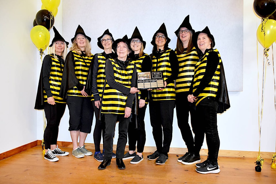 Bee Witched reigned supreme, taking the win for the 7th year at the Shuswap Literacy Alliance’s 8th Annual Spelling Bee held at First Community on Wednesday, May 1. (Heather Black-Salmon Arm Observer) 