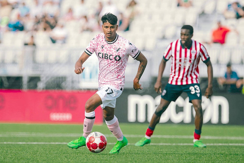 Vancouver FC and Atlético Ottawa combined for a 1-1 result at 91ԭ’s Willoughby Community Park on Sunday, May 12. (Beau Chevalier/VFC/Special to 91ԭ Advance Times) 