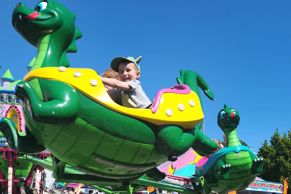 From Friday’s community lunch to the three-day midway, the sun shone on Buccaneer Days in Esquimalt May 10 to 12. (Liv Fredricksen/Black Press Media) 