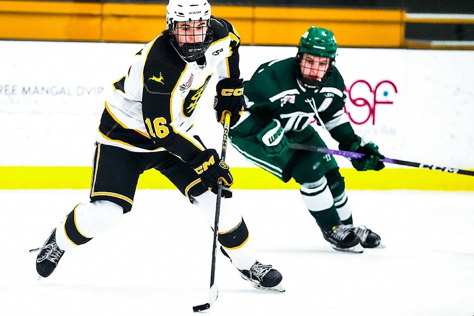 Shawnigan Lake School hockey sensation Eli McKamey was drafted 35th overall by the Victoria Royals in the 2024 WHL Prospects Draft. (Arden Gill/Shawnigan Lake School) 