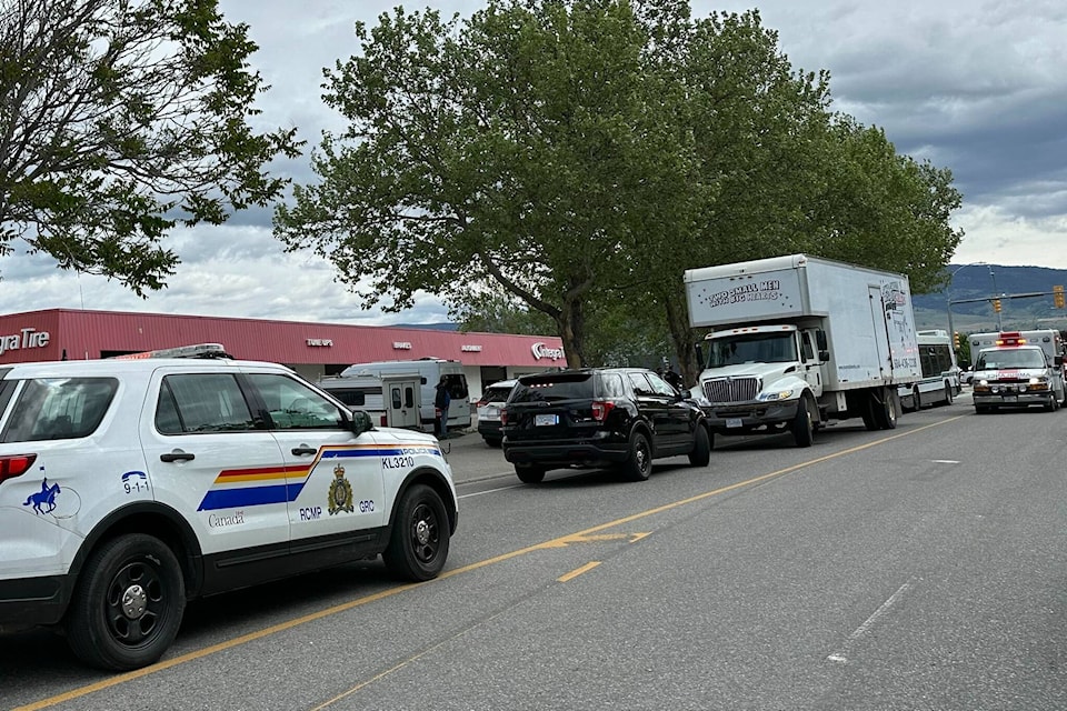 A 鶹ѡ Regional Transit System bus and five-ton moving truck collided on Enterprise Way at Dilworth Drive in 鶹ѡ on Thursday, May 16, 2024. (Photo Jordy Cunningham/Capital News) 