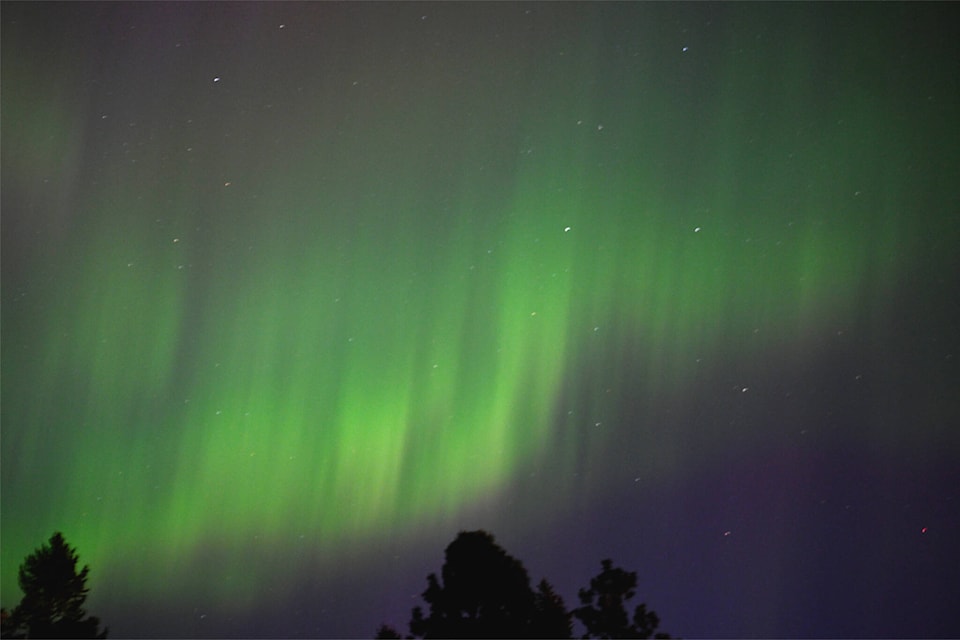 The Aurora Borealis, the Northern Lights, were visible across B.C. including in the Okanagan and Similkameen on May 10. (Brennan Phillips - Western News) 