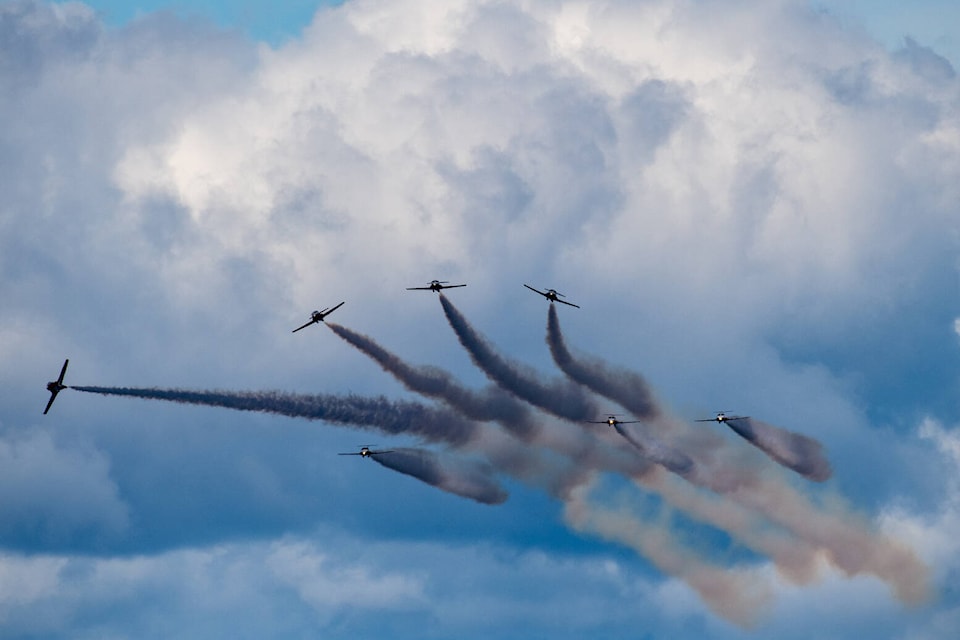 The CF Snowbirds returned to the Comox Valley for its first airshow of the 2024 season on May 18. Photo courtesy of Kirk Friedlich 