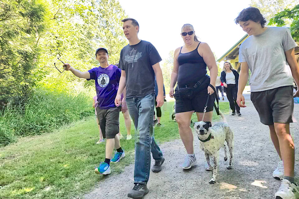 More than 100 people took part in the second annual Seamus Gee Stroll at Campbell Valley Regional Park in 91ԭ, better than double the previous year. The third walk will be held Sunday June 2, with registration at 10 a.m. (91ԭ Advance Times files) 