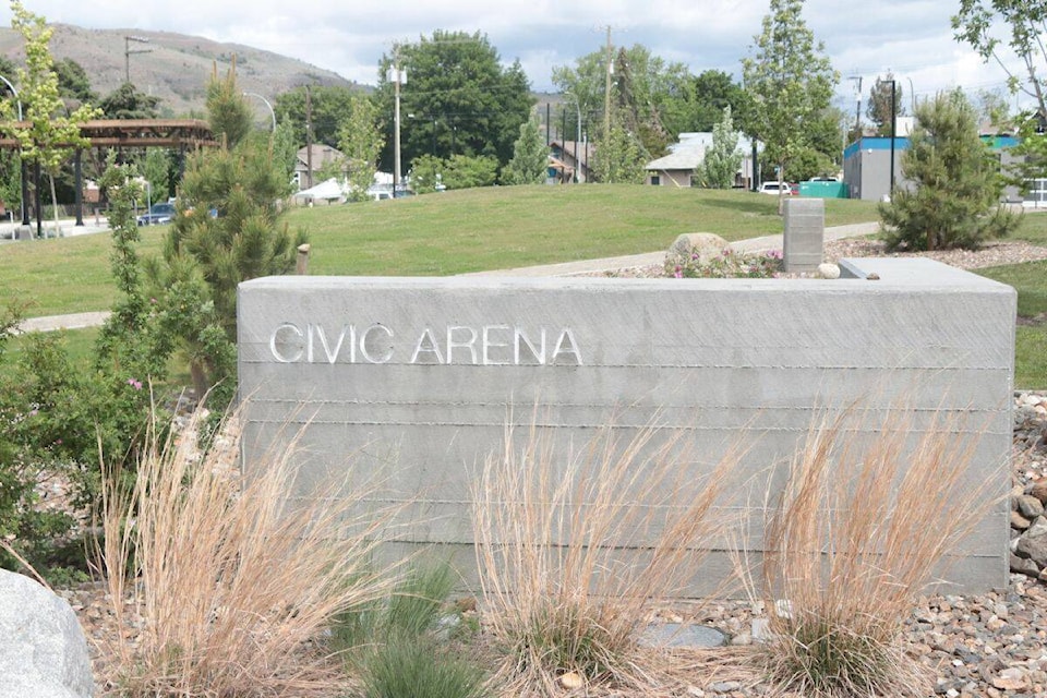 Portions of the Civic Arena have been integrated into the new Civic Memorial Park in Vernon. (Bowen Assman/Morning Star) 
