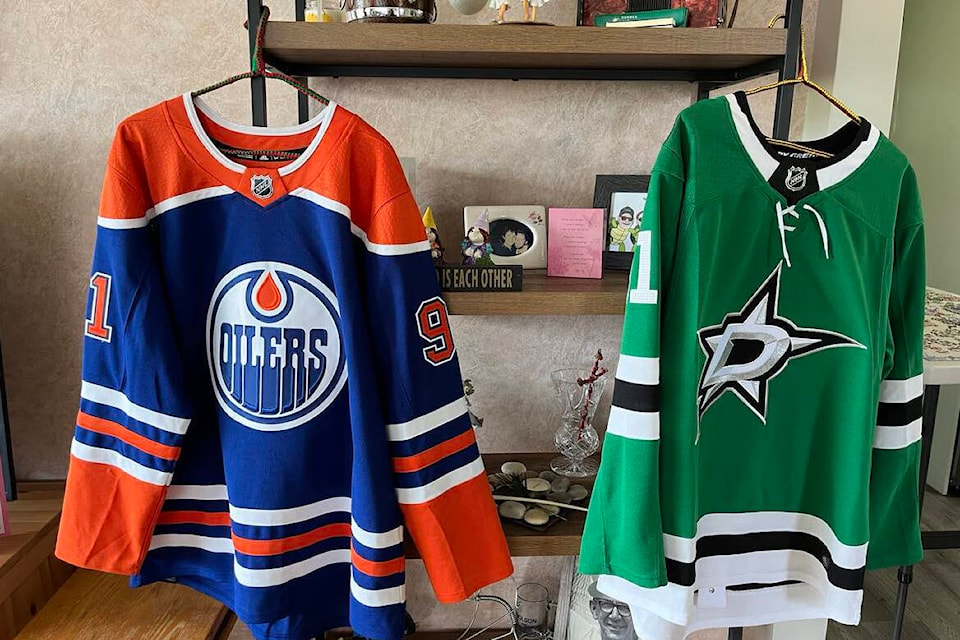 Diane Bowers’ (née Holland) Vernon home is a neutral site for the NHL’s Western Conference final as her brothers battle it out for a spot in the Stanley Cup championship. Ken Holland is the president/GM of the Edmonton Oilers, and Dennis Holland is a longtime scout for the Dallas Stars. (Contributed) 