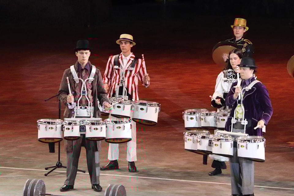 The award winning A.L. Fortune drumline performed at the tattoo. (Brendan Shykora/Morning Star) 